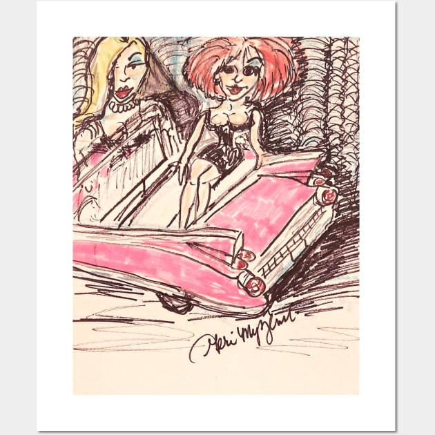 Pink Cadillac Models Wall Art by TheArtQueenOfMichigan 